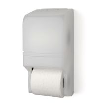 Palmer Fixture RD0025-03 Two-Roll Standard Tissue Dispenser - White Translucent