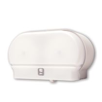 Palmer Fixture RD0321-03 Mini Twin Standard Tissue Dispenser - White Translucent