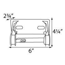 Palmer Fixture RD0381-12 Standard One Roll Tissue Dispenser