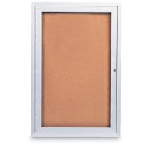 United Visual Single Door Indoor Enclosed Corkboards