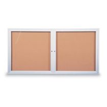 United Visual Double Door Indoor Enclosed Corkboards